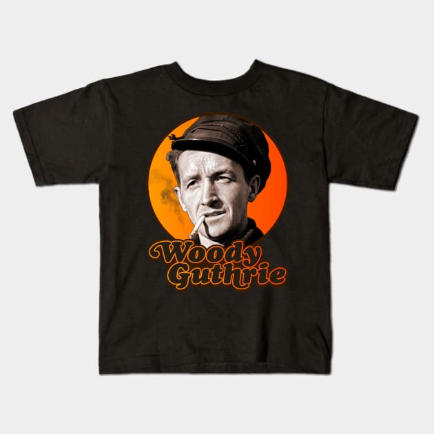 Woody Guthrie Kids T-Shirt by darklordpug